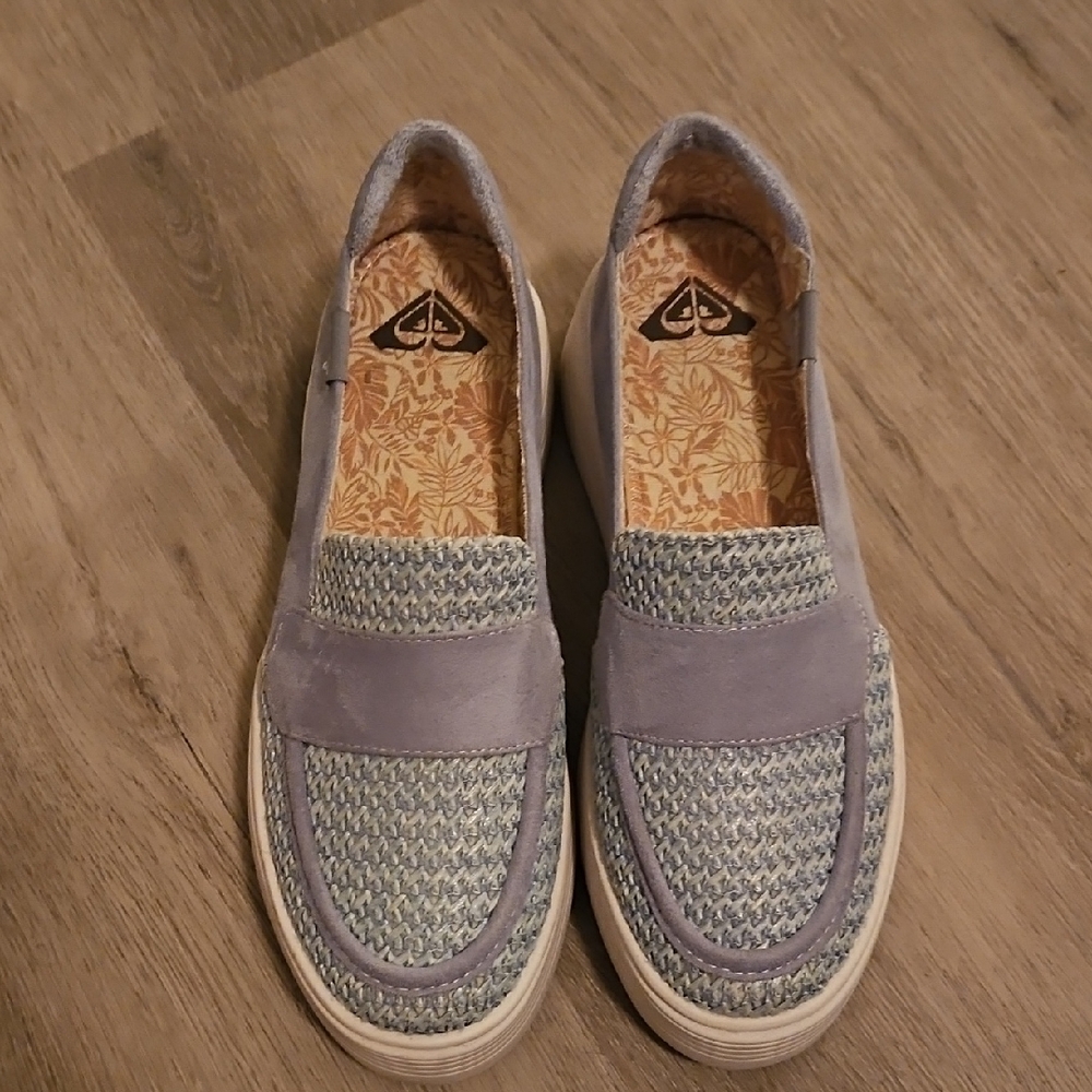 Roxy Women's Lavender and Gray Slip-On Flats